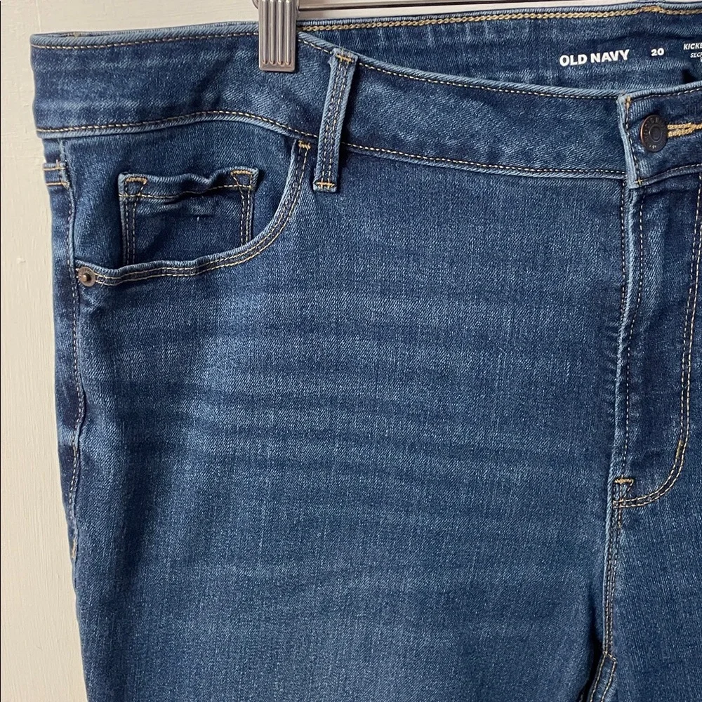 Old Navy high rise kicker boot cut blue jeans women’s size 20 - Picture 3 of 14